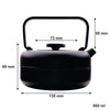 REGENT CAST IRON NAMBU TEKKI STYLE JAPANESE TEAPOT BLACK, 850ML