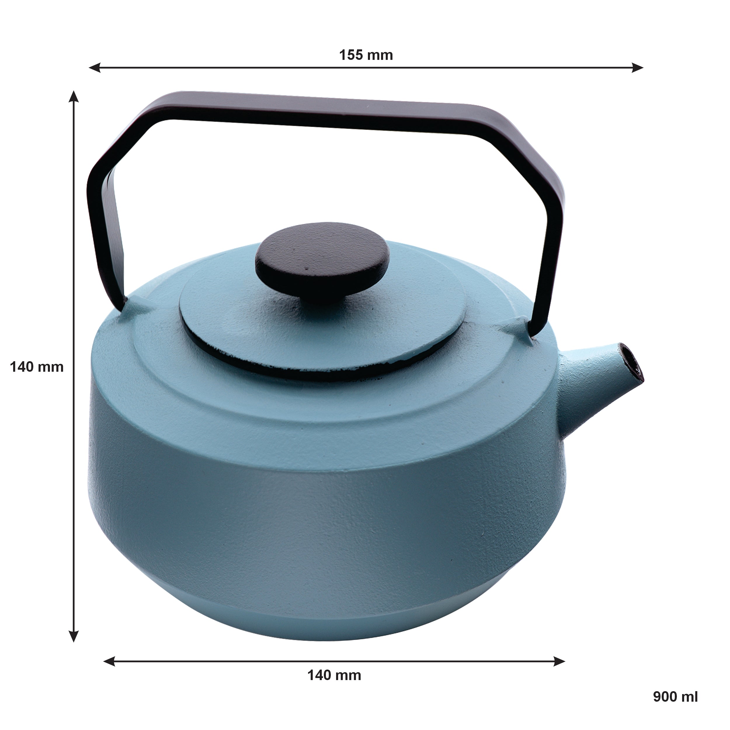 REGENT CAST IRON NAMBU TEKKI JAPANESE STYLE TEAPOT BLUE, 900ML
