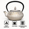 REGENT CAST IRON CHINESE TEAPOT WHITE AND GOLD, (500ML)