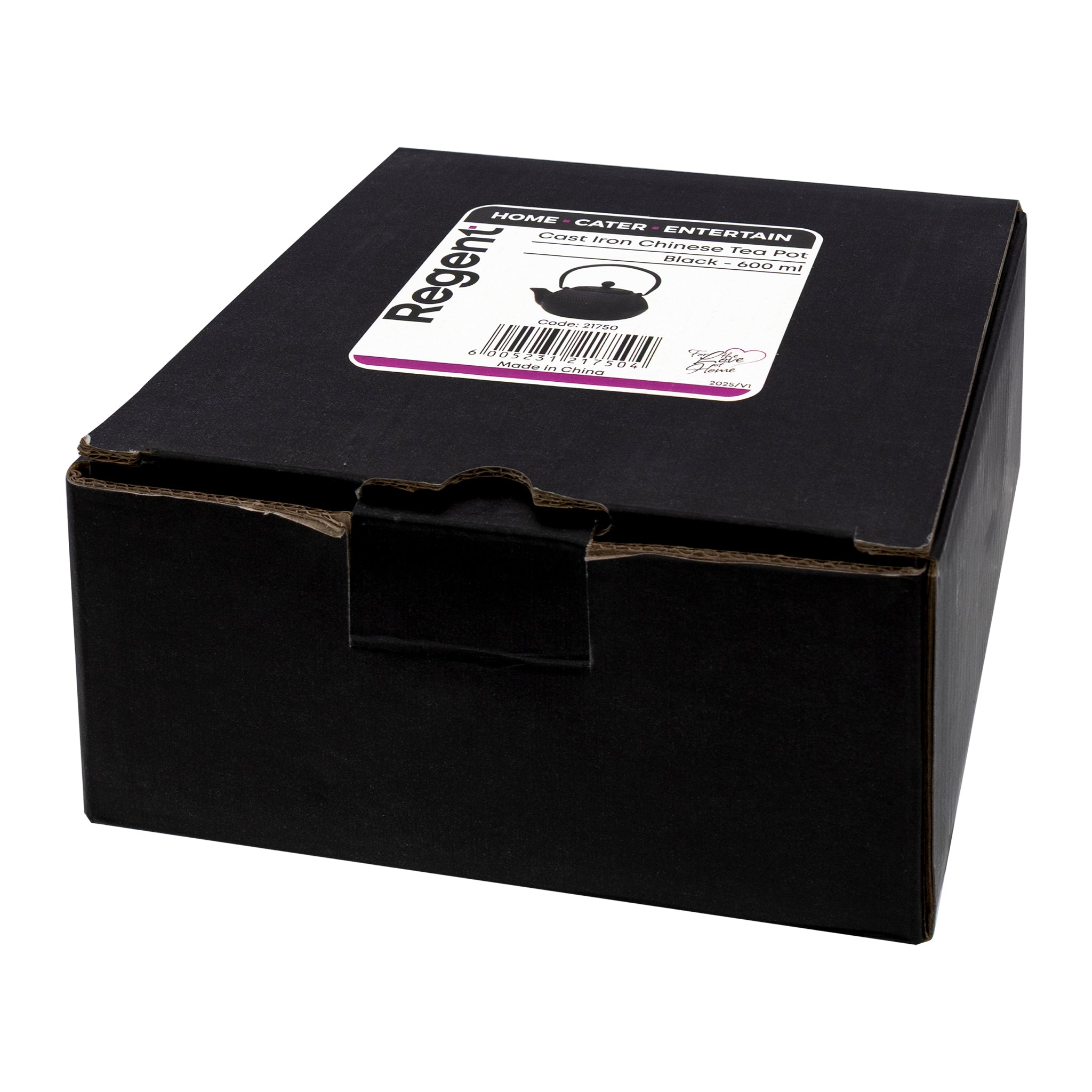 REGENT CAST IRON CHINESE TEAPOT BLACK, 600ML