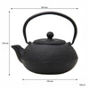 REGENT CAST IRON CHINESE TEAPOT BLACK, 600ML