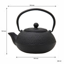REGENT CAST IRON CHINESE TEAPOT BLACK, 600ML