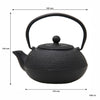 REGENT CAST IRON CHINESE TEAPOT BLACK, 600ML