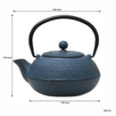 REGENT CAST IRON CHINESE TEAPOT BLUE, 600ML