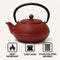 REGENT CAST IRON CHINESE TEAPOT RED, (600ML)