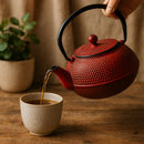 REGENT CAST IRON CHINESE TEAPOT RED, (600ML)