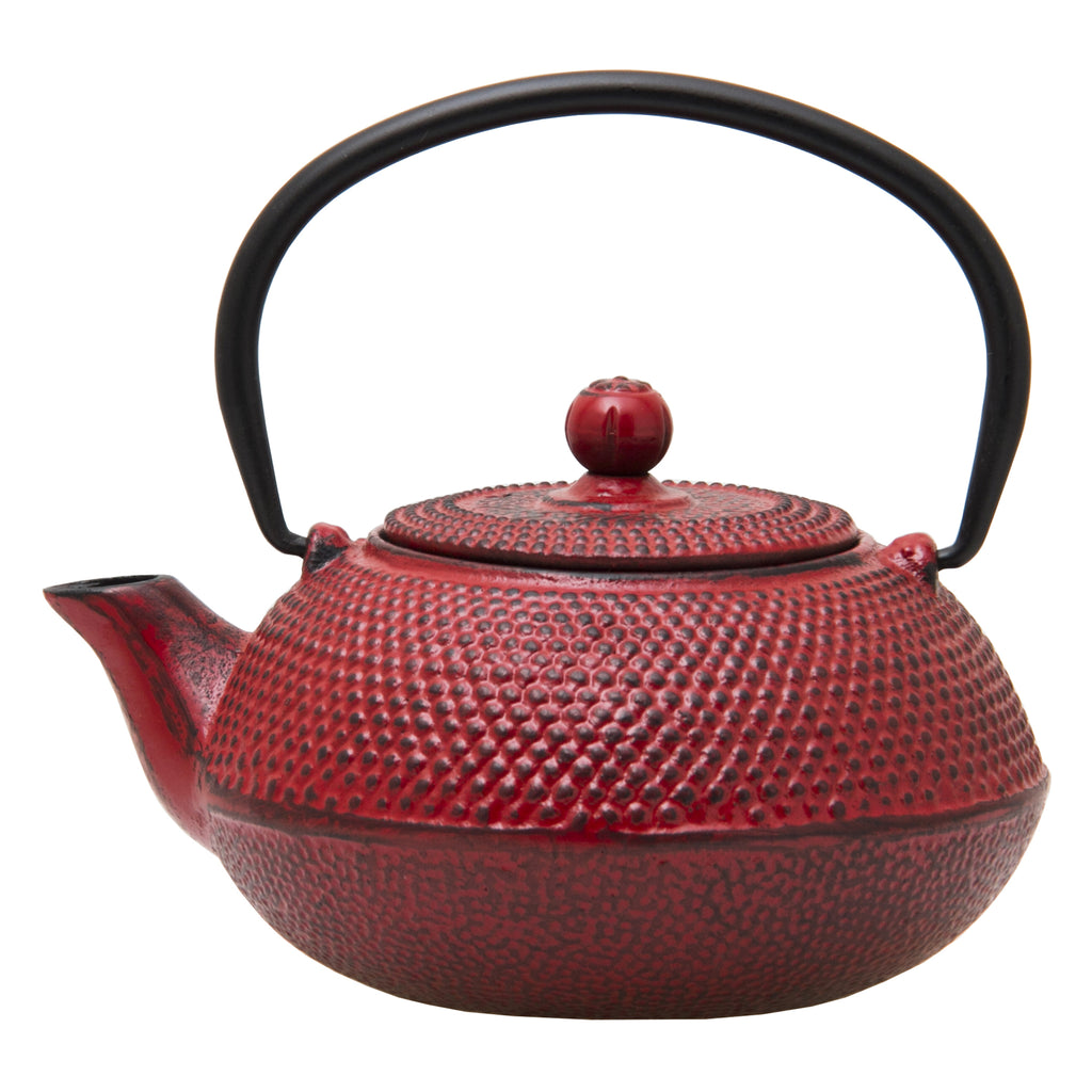 REGENT CAST IRON CHINESE TEAPOT RED, (600ML)