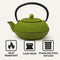 REGENT CAST IRON CHINESE TEAPOT LIME GREEN, (600ML)