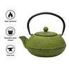 REGENT CAST IRON CHINESE TEAPOT LIME GREEN, 600ML