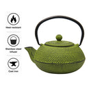 REGENT CAST IRON CHINESE TEAPOT LIME GREEN, 600ML