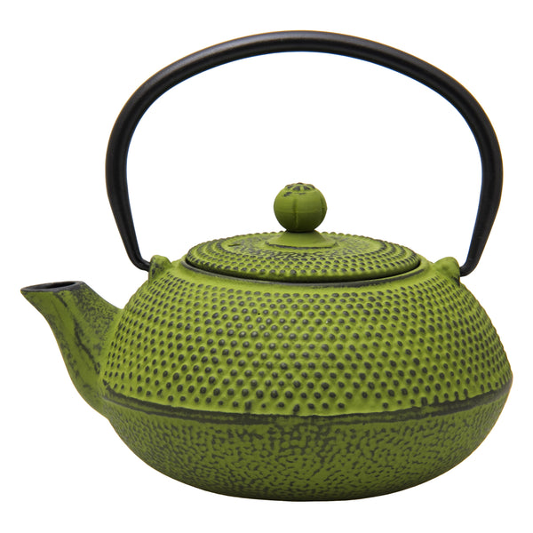 REGENT CAST IRON CHINESE TEAPOT LIME GREEN, (600ML)