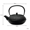 REGENT CAST IRON TRADITIONAL CHINESE TEAPOT BLACK, 850ML