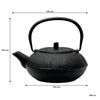 REGENT CAST IRON CHINESE TEAPOT BLACK, (850ML)