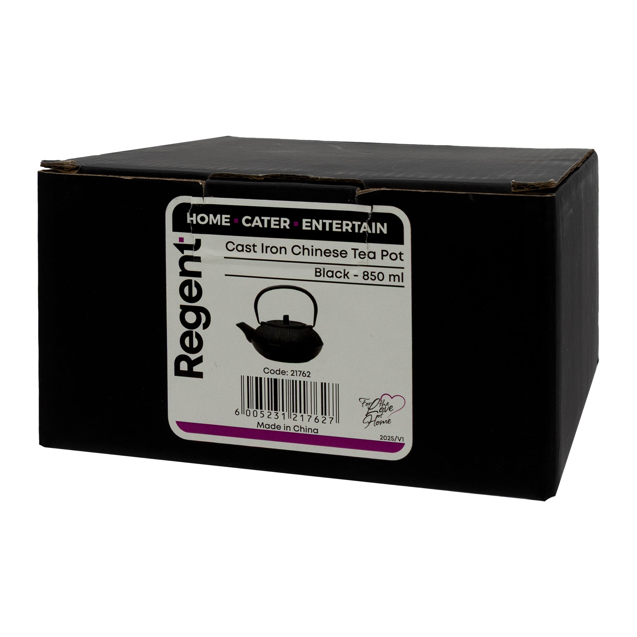 REGENT CAST IRON TRADITIONAL CHINESE TEAPOT BLACK, 850ML