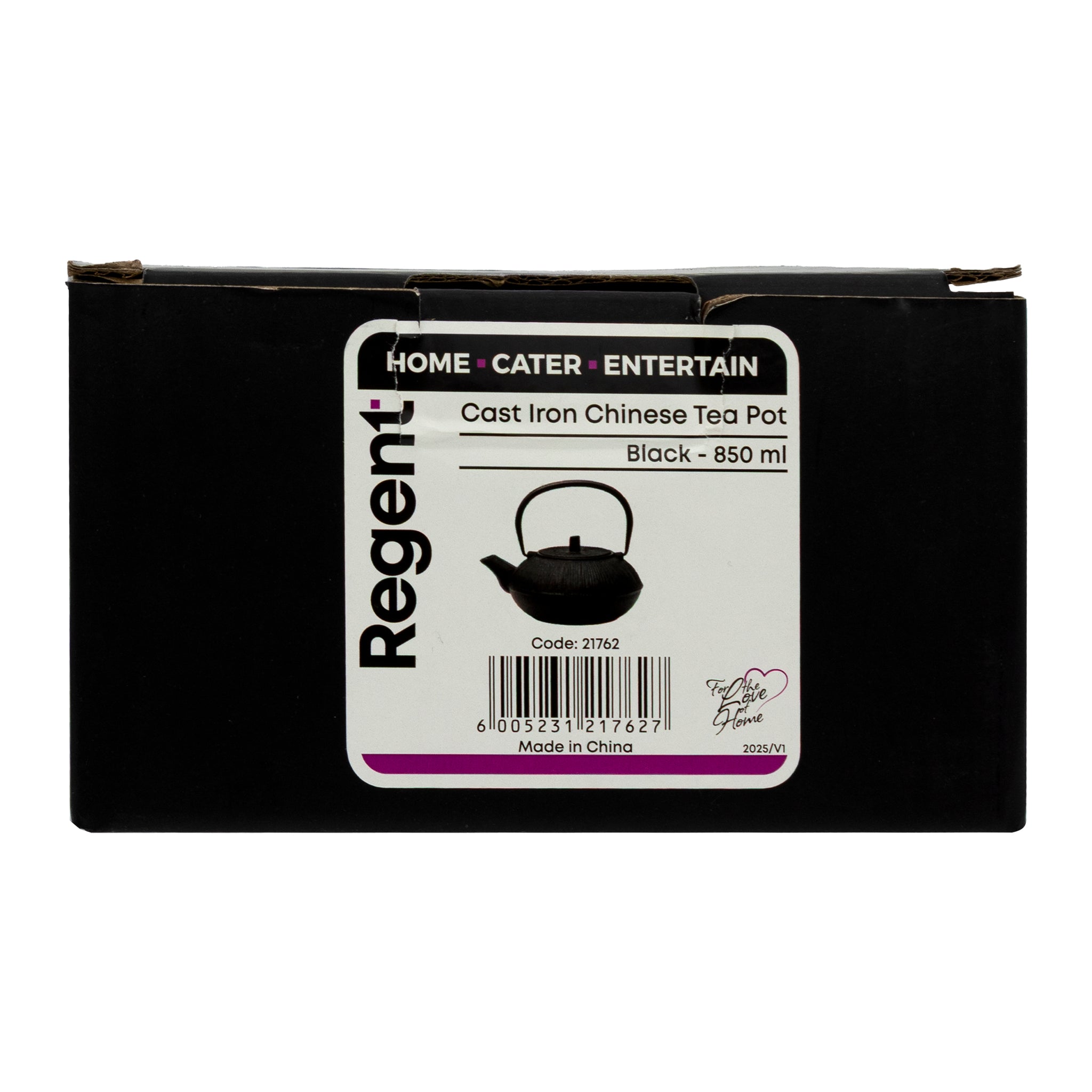 REGENT CAST IRON TRADITIONAL CHINESE TEAPOT BLACK, 850ML