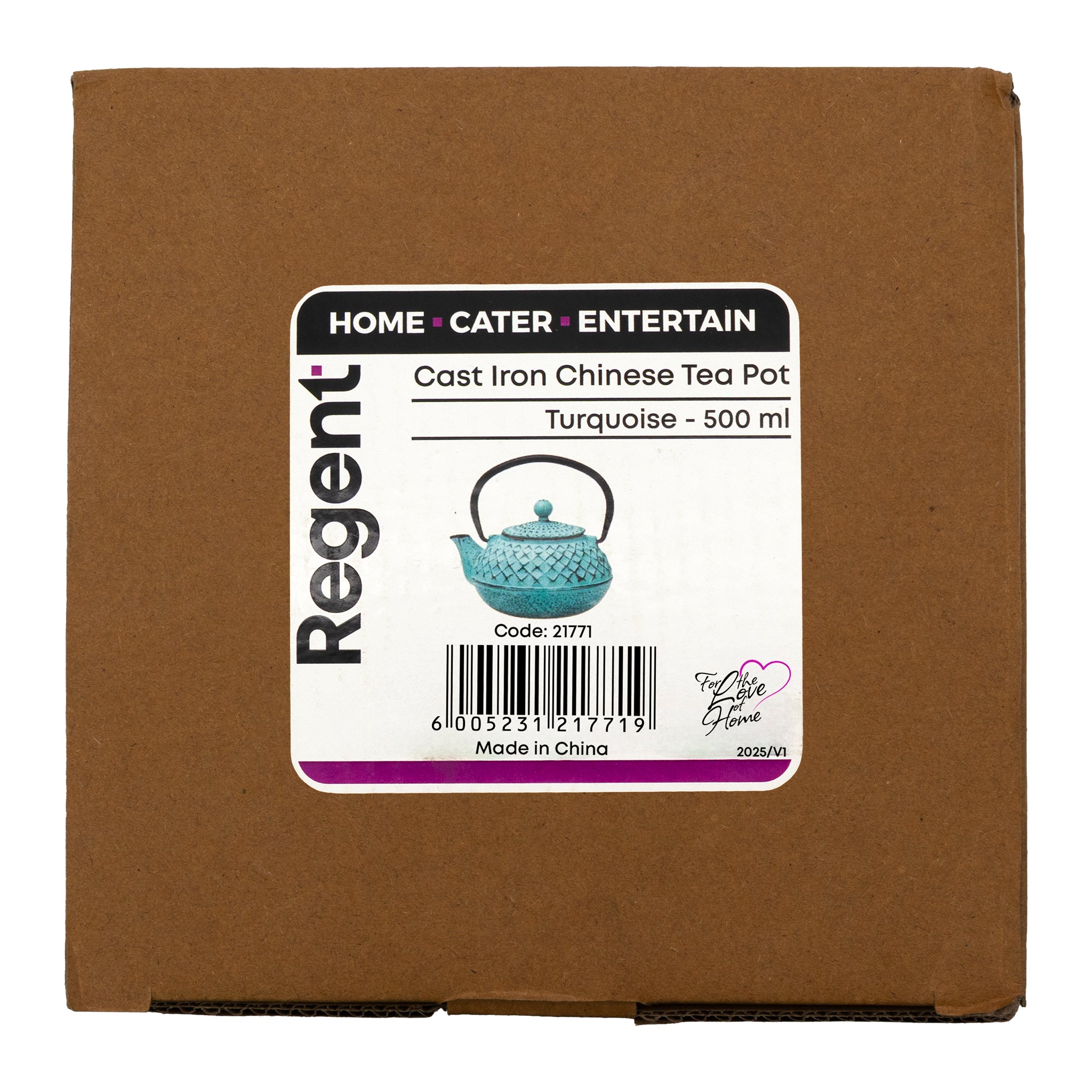 REGENT CAST IRON CHINESE TEAPOT TURQUOISE, 500ML