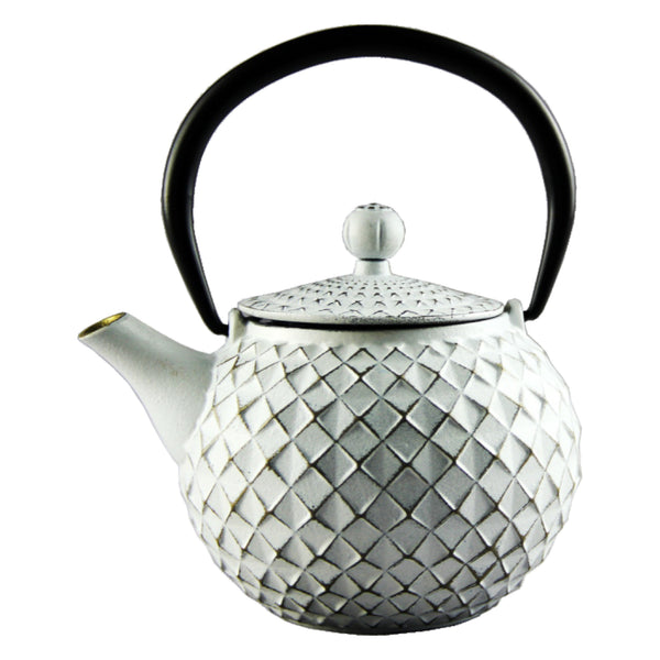 REGENT CAST IRON CHINESE TEAPOT WHITE, (500ML)
