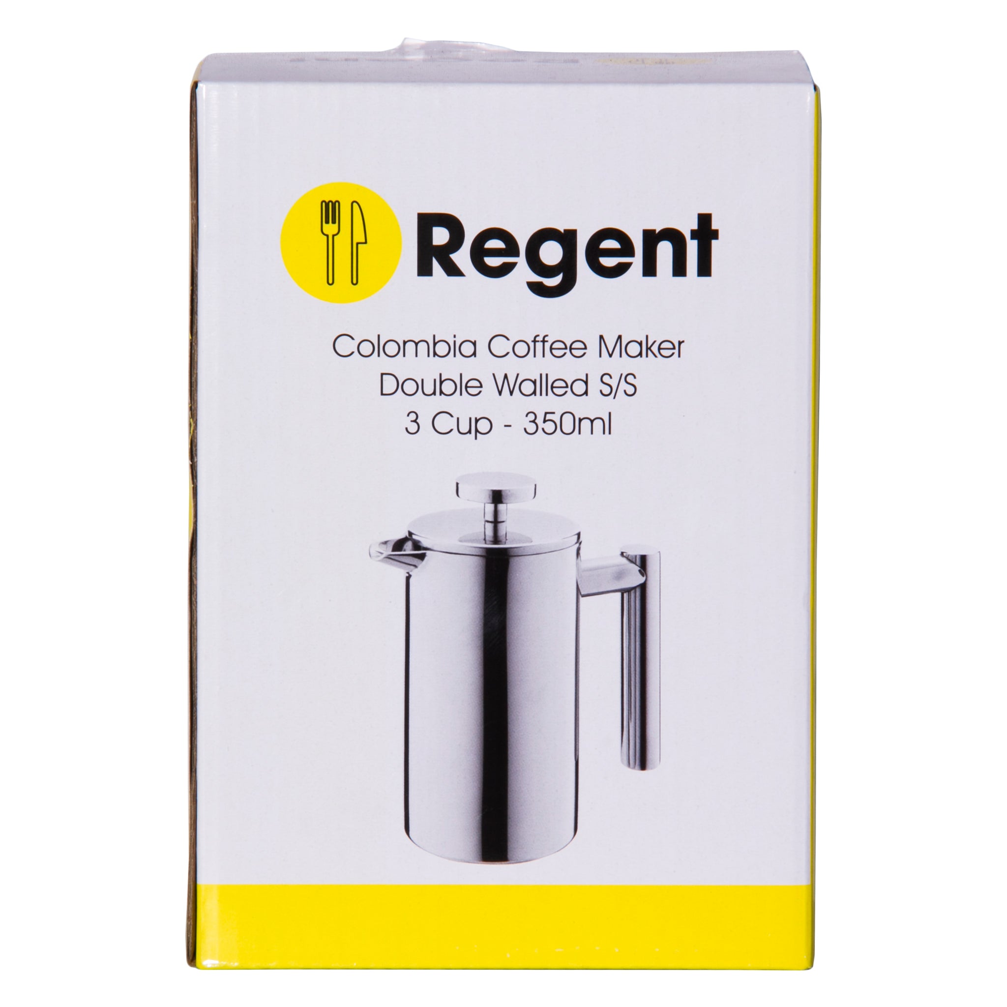 REGENT COLOMBIA COFFEE MAKER DOUBLE WALLED ST STEEL 3 CUP, 350ML
