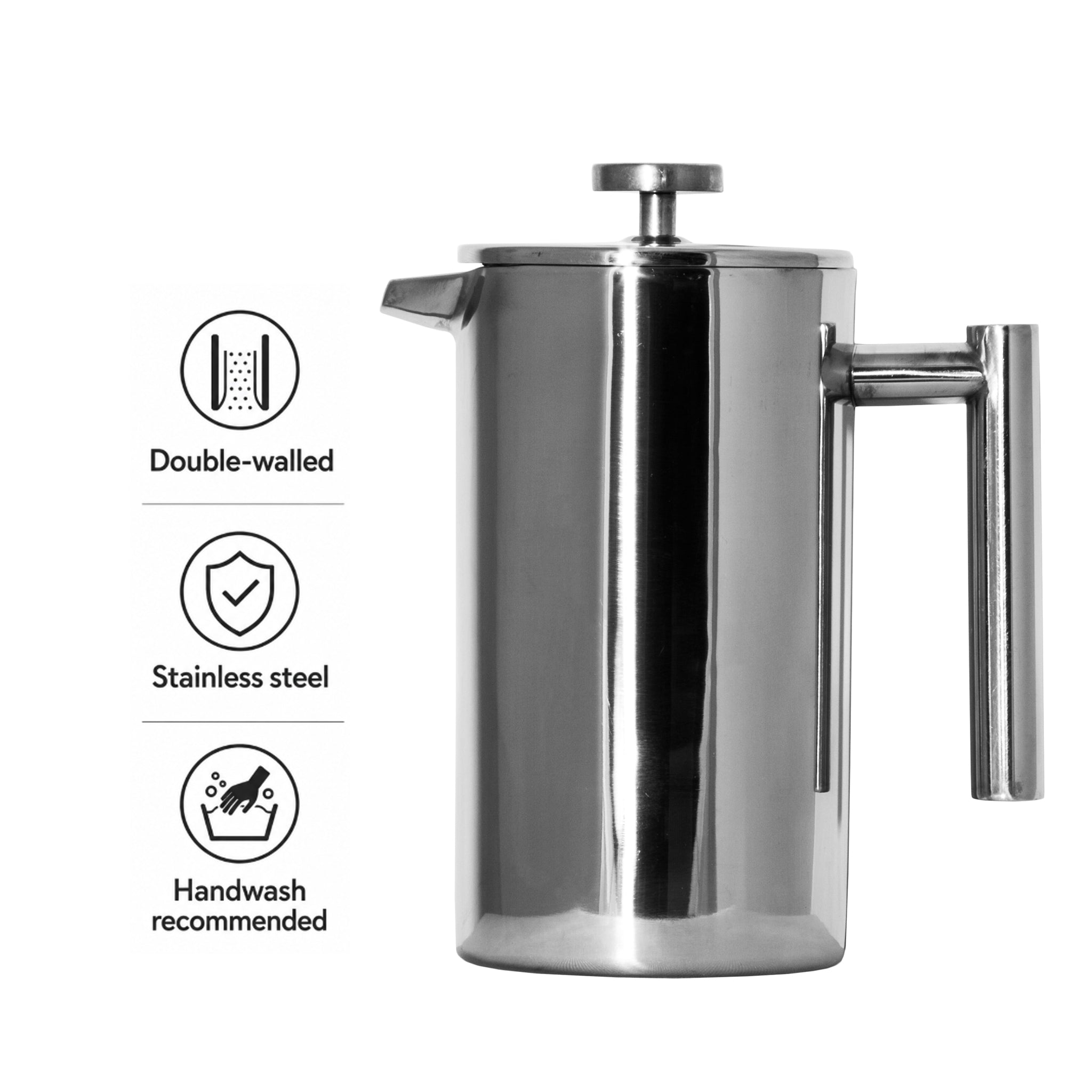 REGENT COLOMBIA COFFEE MAKER DOUBLE WALLED ST STEEL 8 CUP, 1L