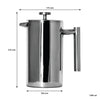 REGENT COLOMBIA COFFEE MAKER DOUBLE WALLED ST STEEL 8 CUP, (1LT)