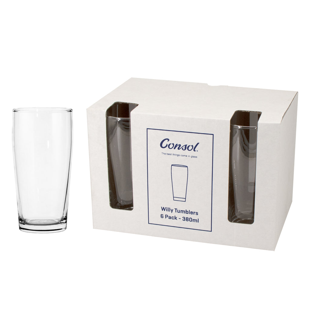 CONSOL WILLY TUMBLERS 6PK, 380ML