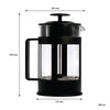 REGENT COFFEE PLUNGER BLACK WITH PLASTIC FRAME 6/8 CUP, 800ML