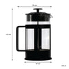 REGENT COFFEE PLUNGER BLACK WITH PLASTIC FRAME 6 CUP, 600ML