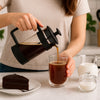 REGENT COFFEE PLUNGER BLACK WITH PLASTIC FRAME 6 CUP, 600ML
