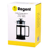 REGENT COFFEE PLUNGER BLACK WITH PLASTIC FRAME 6 CUP, 600ML