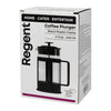 REGENT COFFEE PLUNGER BLACK WITH PLASTIC FRAME 6 CUP, 600ML