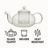 REGENT TEAPOT BOROSILICATE GLASS WITH INFUSER AND LID, 450ML