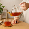 REGENT BOROSILICATE GLASS TEAPOT WITH INFUSER AND LID, 450ML