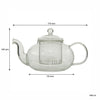 REGENT BOROSILICATE GLASS TEAPOT WITH INFUSER AND LID, 450ML