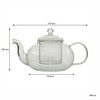 REGENT TEAPOT BOROSILICATE GLASS WITH INFUSER AND LID, 450ML
