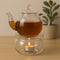 REGENT TEAPOT BURNER STAND BOROSILICATE GLASS LARGE,