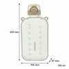 REGENT RECTANGULAR TRANSPARENT WATER BOTTLE PLASTIC WITH STRAP CREAM, 750ML