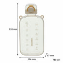 REGENT RECTANGULAR TRANSPARENT WATER BOTTLE PLASTIC WITH STRAP CREAM, 750ML (100X55X210MM)