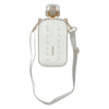REGENT RECTANGULAR TRANSPARENT WATER BOTTLE PLASTIC WITH STRAP CREAM, 750ML