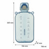 REGENT RECTANGULAR TRANSPARENT WATER BOTTLE PLASTIC WITH STRAP PASTEL BLUE, 750ML