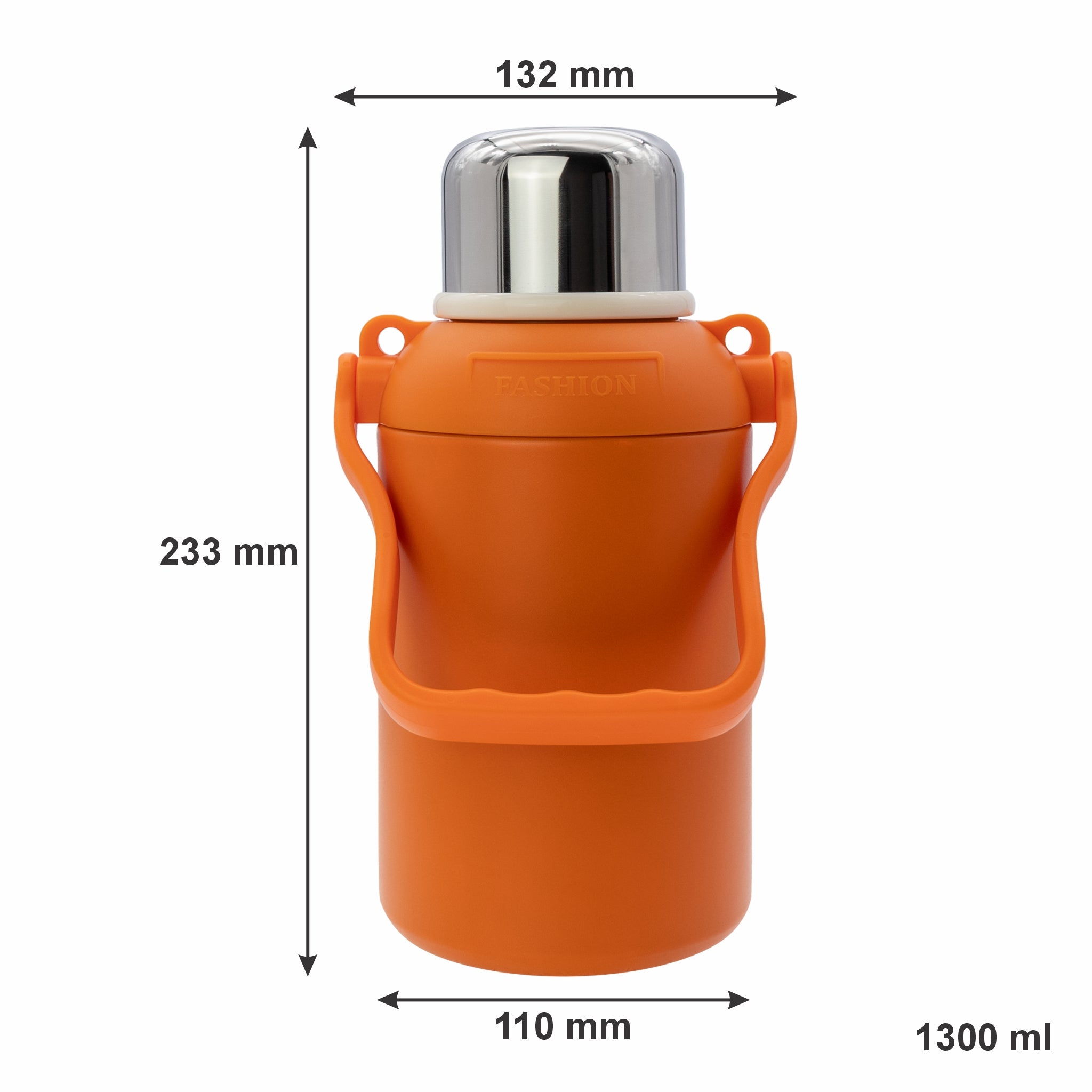 REGENT SPORTS VACUUM FLASK STAINLESS STEEL ORANGE, 1.3L