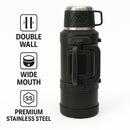 REGENT LARGE VACUUM FLASK STAINLESS STEEL WITH CUP LID KHAKI GREEN, 2LT
