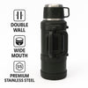 REGENT LARGE VACUUM FLASK STAINLESS STEEL WITH CUP LID KHAKI GREEN, 2LT