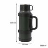 REGENT LARGE VACUUM FLASK STAINLESS STEEL WITH CUP LID KHAKI GREEN, 2L