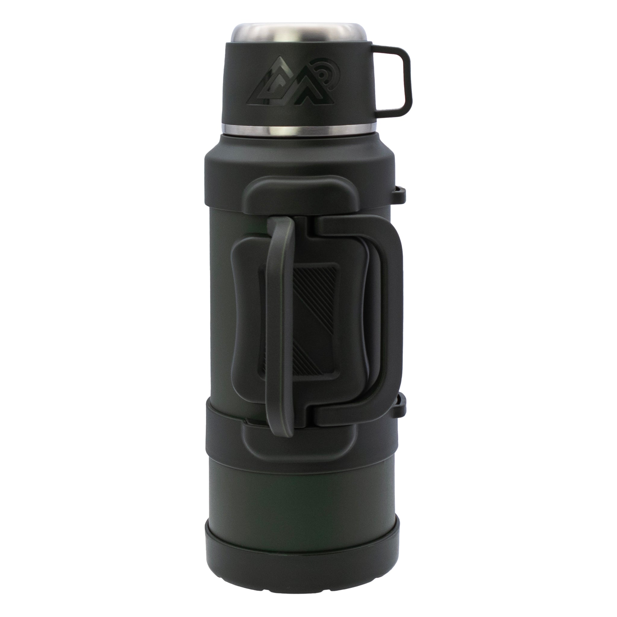REGENT LARGE VACUUM FLASK STAINLESS STEEL WITH CUP LID KHAKI GREEN, 2L