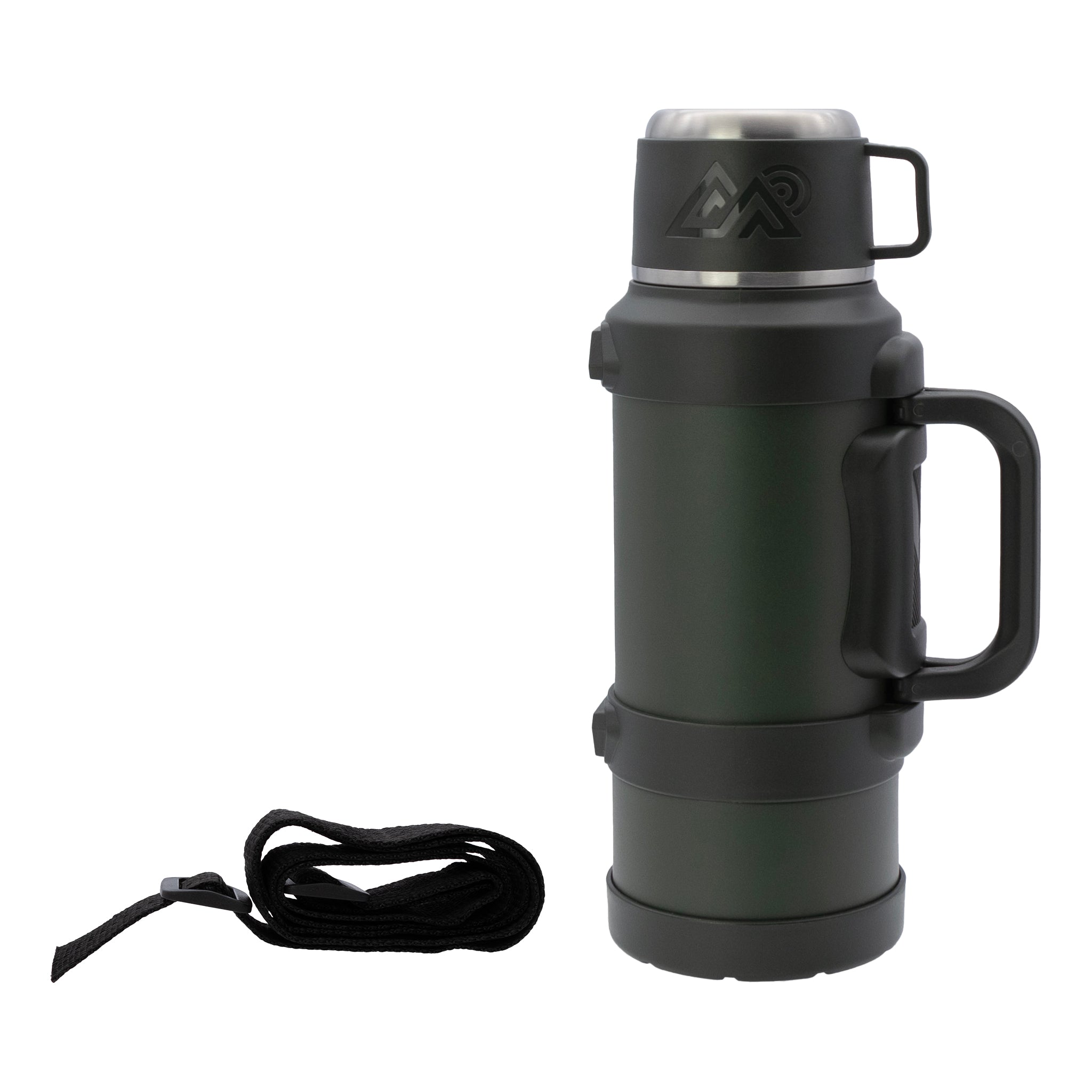 REGENT LARGE VACUUM FLASK STAINLESS STEEL WITH CUP LID KHAKI GREEN, 2L