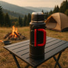 REGENT LARGE VACUUM FLASK STAINLESS STEEL WITH CUP LID MATT BLACK, 2L