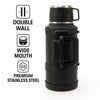 REGENT LARGE VACUUM FLASK STAINLESS STEEL WITH CUP LID KHAKI GREEN, 3.2L