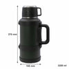 REGENT LARGE VACUUM FLASK STAINLESS STEEL WITH CUP LID KHAKI GREEN, 3.2L