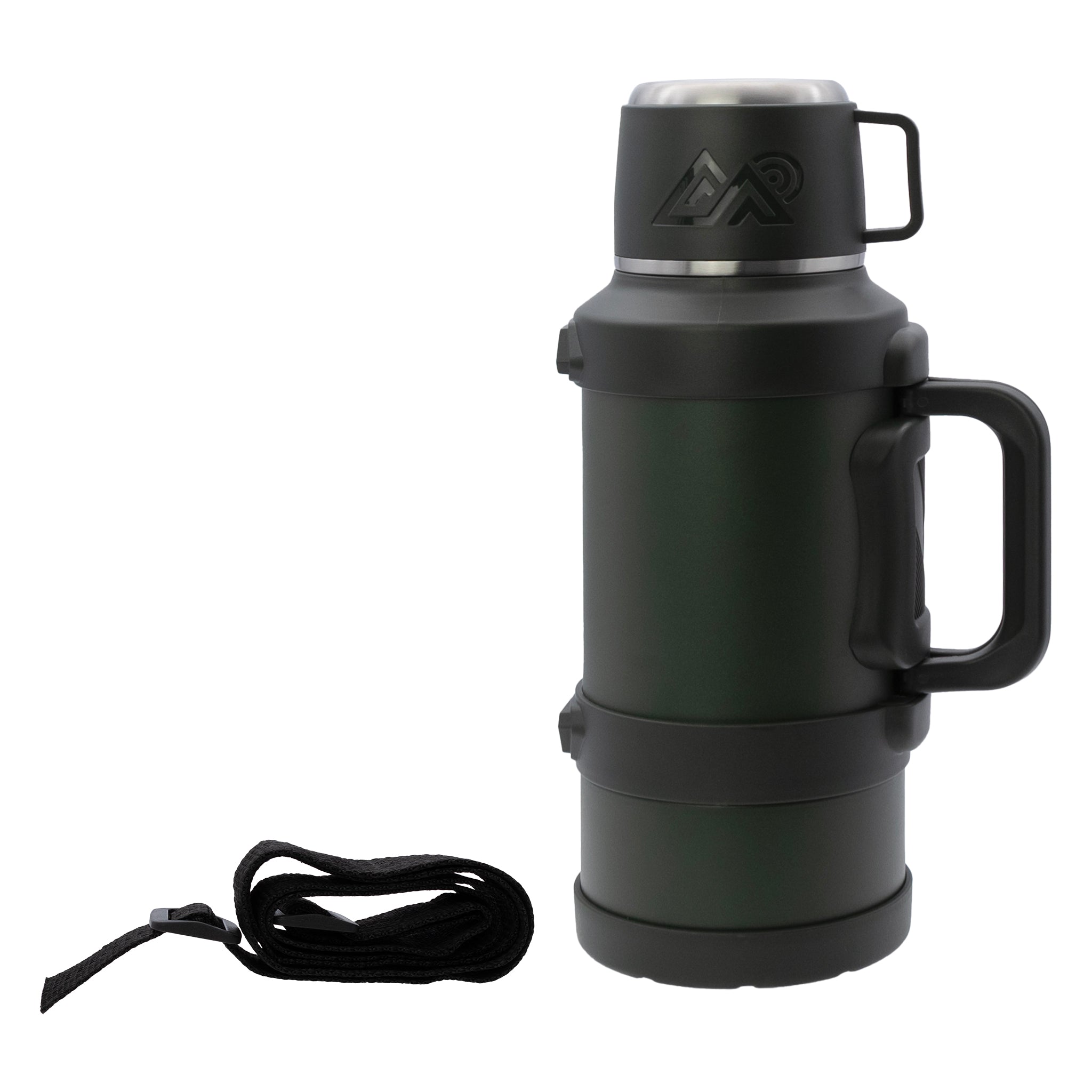 REGENT LARGE VACUUM FLASK STAINLESS STEEL WITH CUP LID KHAKI GREEN, 3.2L