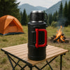 REGENT LARGE VACUUM FLASK STAINLESS STEEL WITH CUP LID MATT BLACK, 3.2L